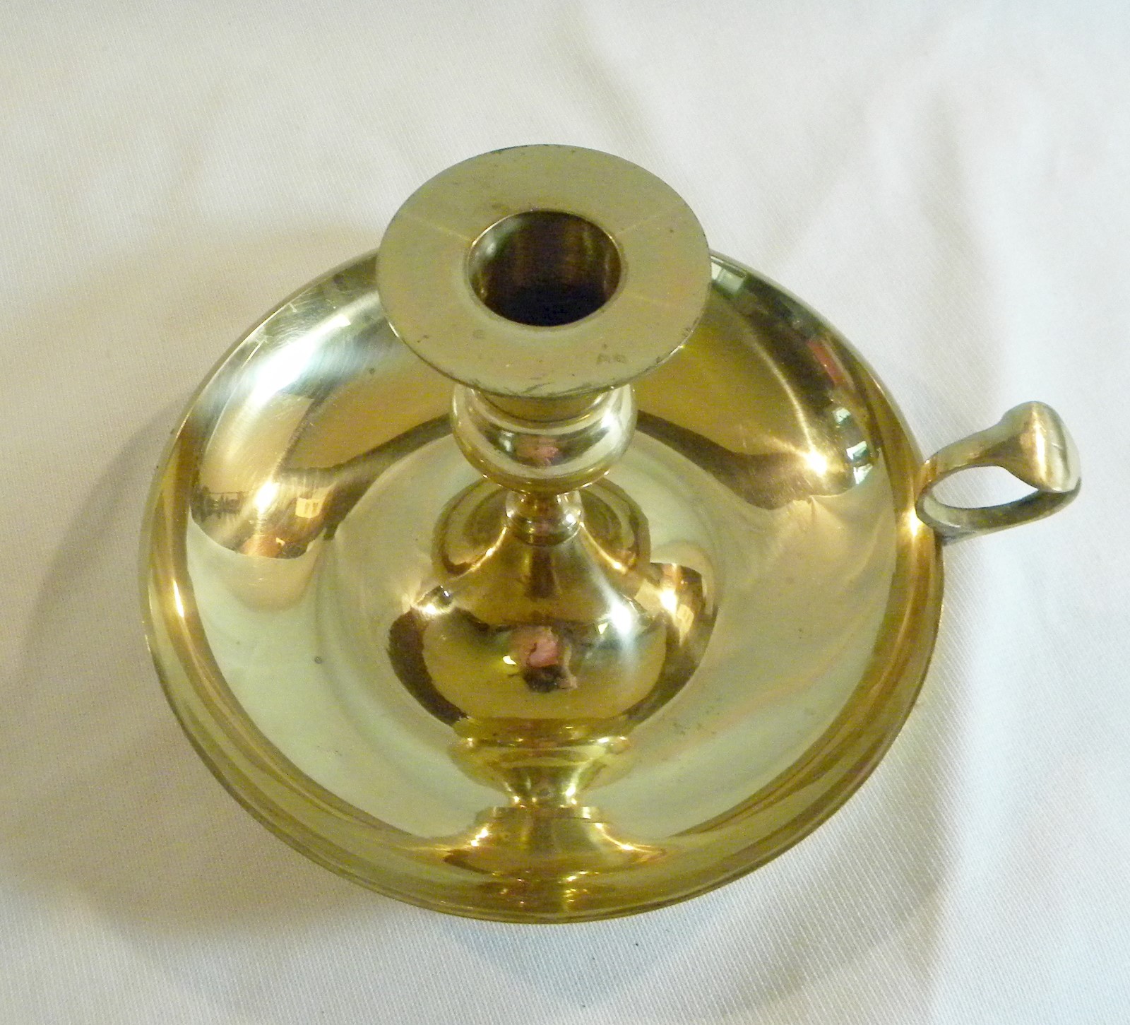 Large Brass Chamber Stick Candle Holder SNK India