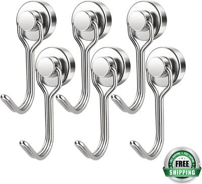 6 Pack Swivel Swing Magnetic Hook 30LBS Heavy Duty Magnetic Hooks Strong Magnet