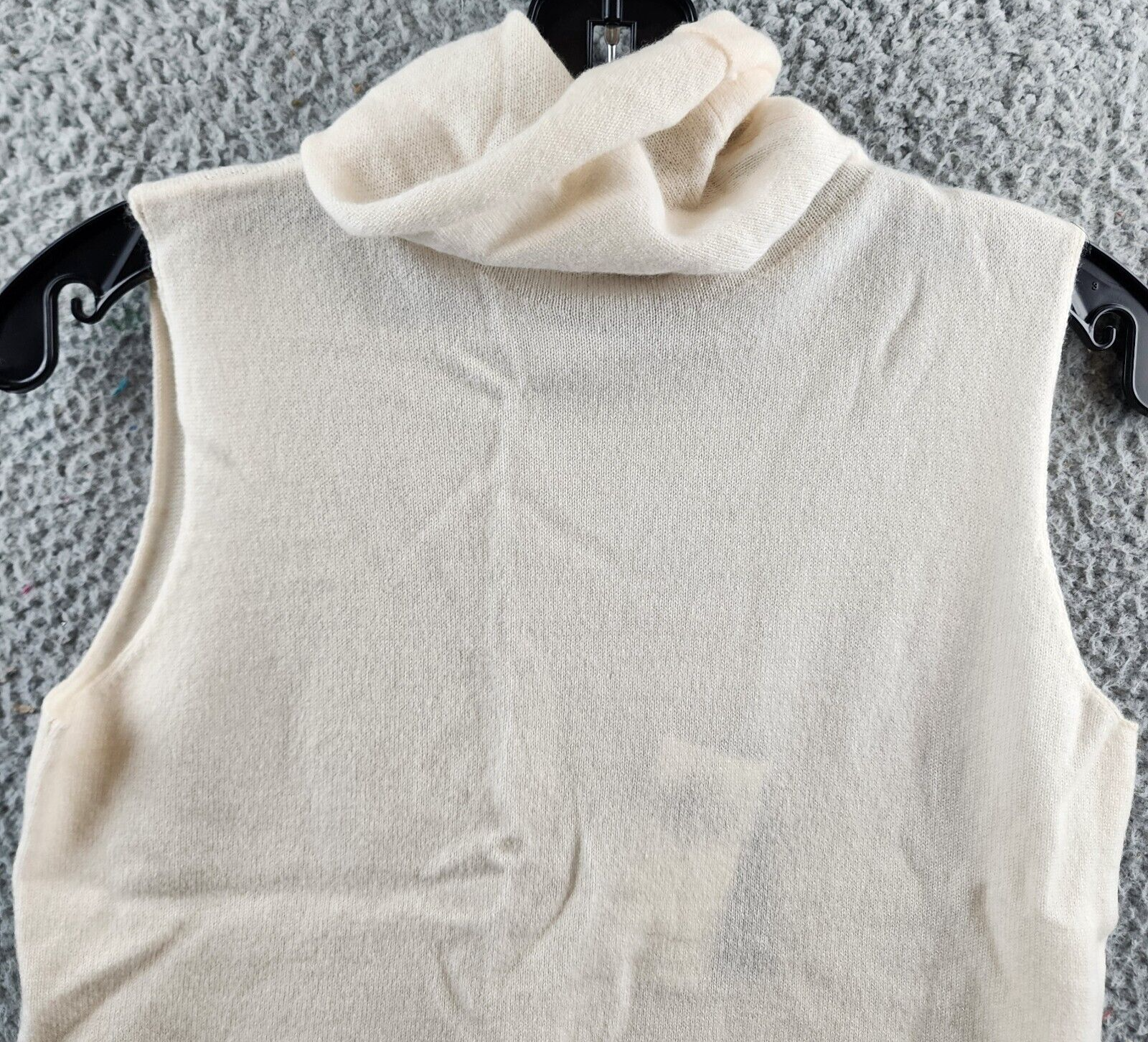 Lauren Ralph Lauren Turtleneck Cashmere Shell Top Womens S Winter Cream Pullover - Picture 3 of 13