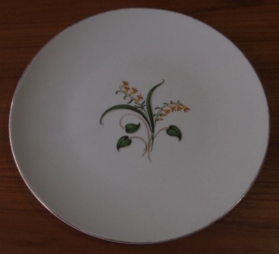 VINTAGE EDWIN KNOWLES YELLOW FORSYTHIA FINE CHINA - PLATE & SERVING PLATTER