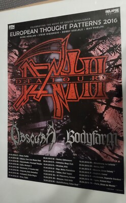 Death DTA Tours 2016 Poster European Thought Patterns Obscura Bodyfarm Band