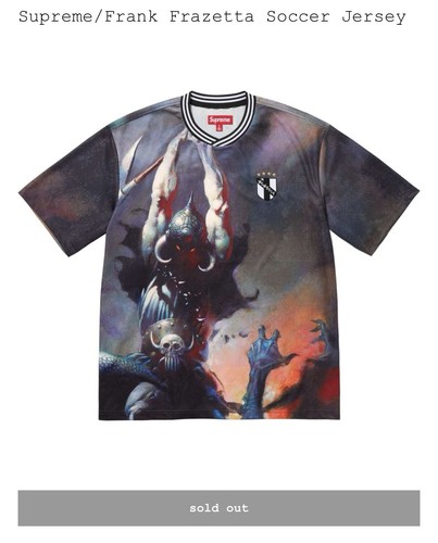 ウェア Supreme/Frank Frazetta Soccer Jersey Size Small Supreme FW24 Frank Frazetta Death Dealer Soccer