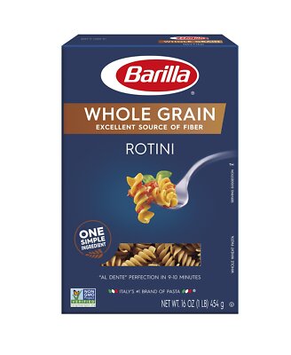 Barilla Whole Grain Pasta, Rotini, 16 Ounce