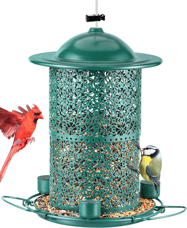 S For Outdoors Hanging,7lb/15 Cups Large Capacity Bird Feede