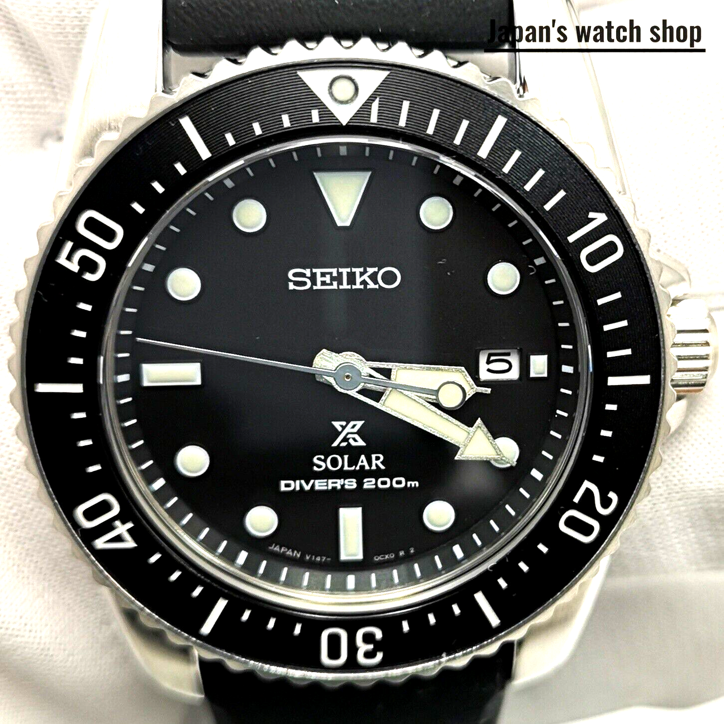 SEIKO Prospex SBDN075 Black Diver Scuba Solar Men's Watch