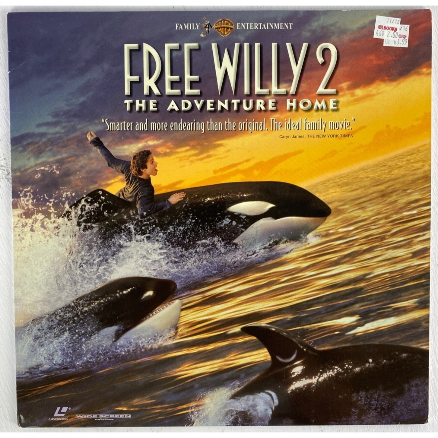Free Willy 2 The Adventure Home Laserdisc 18200 1995 Free Willy 2 The Adventure Home Laserdisc 18200 1995