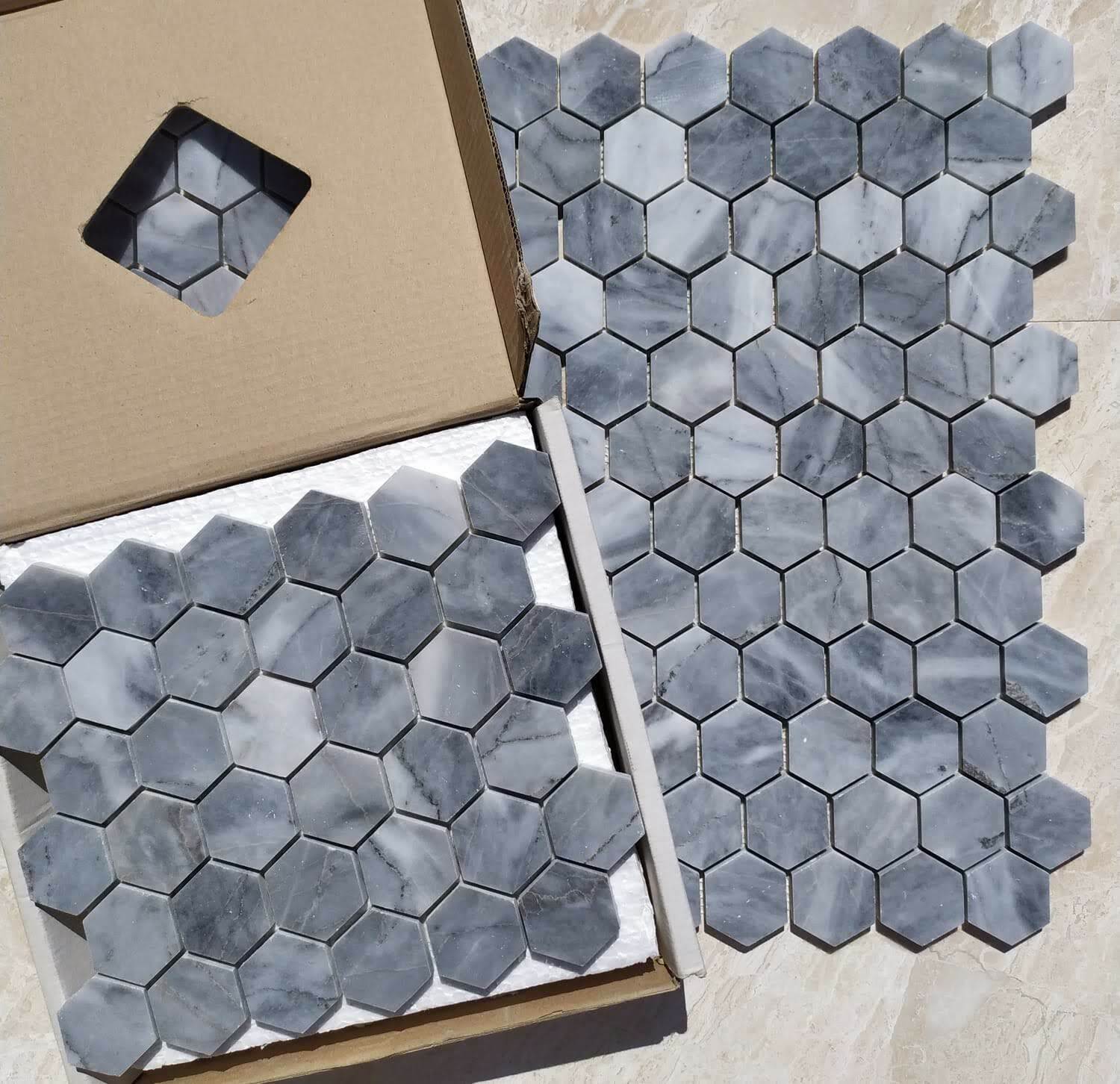 Bianco Carrara Marble Basketweave Mosaic Tile Wall Floor Bathroom
