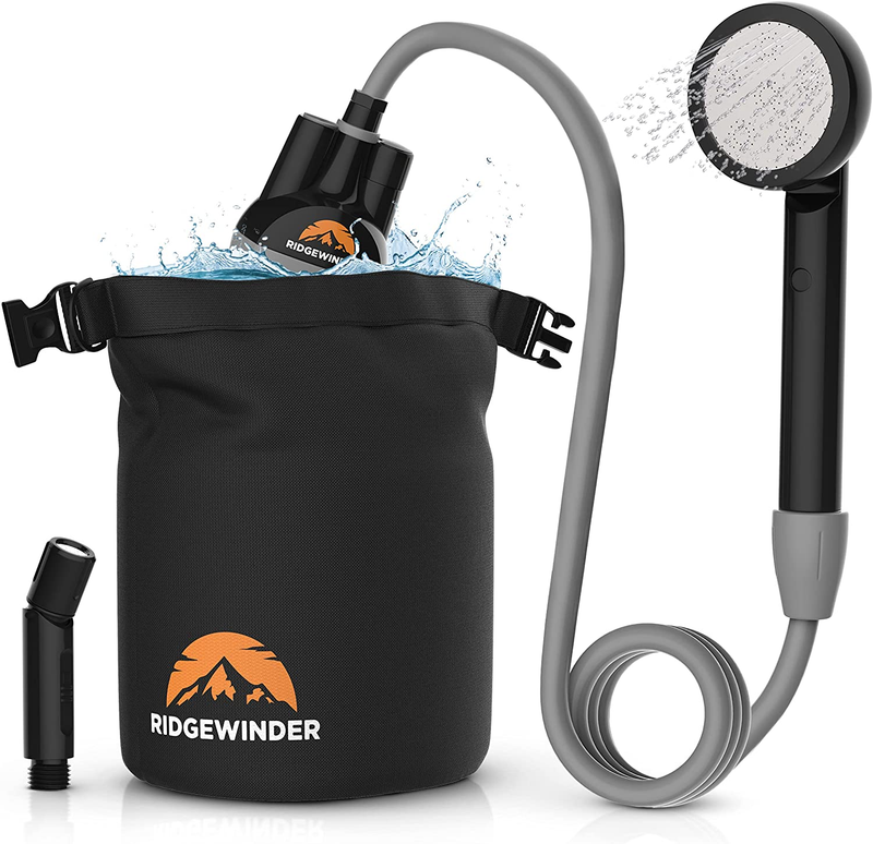 Portable Shower for Camping with Dry Bag - Camp Shower with Rechargeable Battery