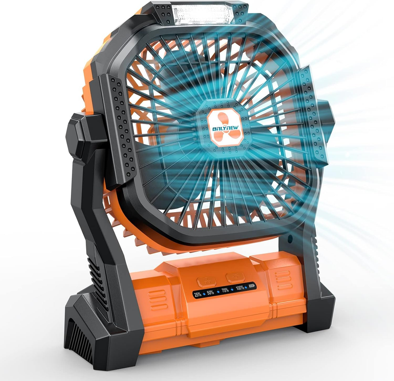 Pellet Stoves Portable Desk Fan, Small Table Fan Personal, Battery Powered Fan,
