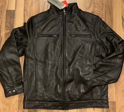 Boston Harbour Men s Size M Leather New Zealand Lamb Classic Jacket Black