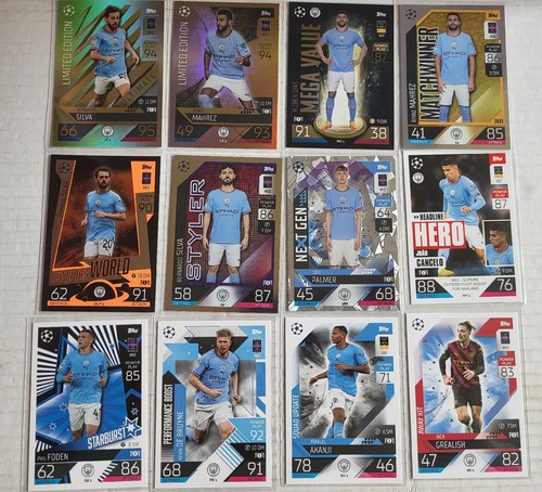 Topps Match Attax 2022/23 Manchester City Bundle 21x Cards