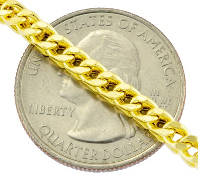 Pre-owned Nuragold 10k Yellow Gold 4mm Foxtail Wheat Box Franco Necklace Chain Mens Womens 18"