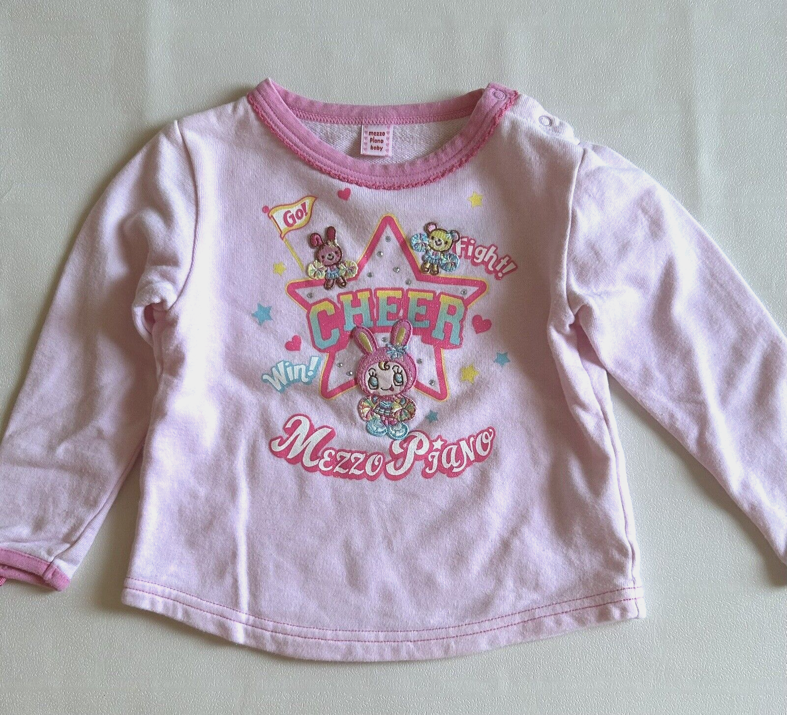 Mezzo Piano T-shirt Pink Size 90cm Berrie Collon Heart Star