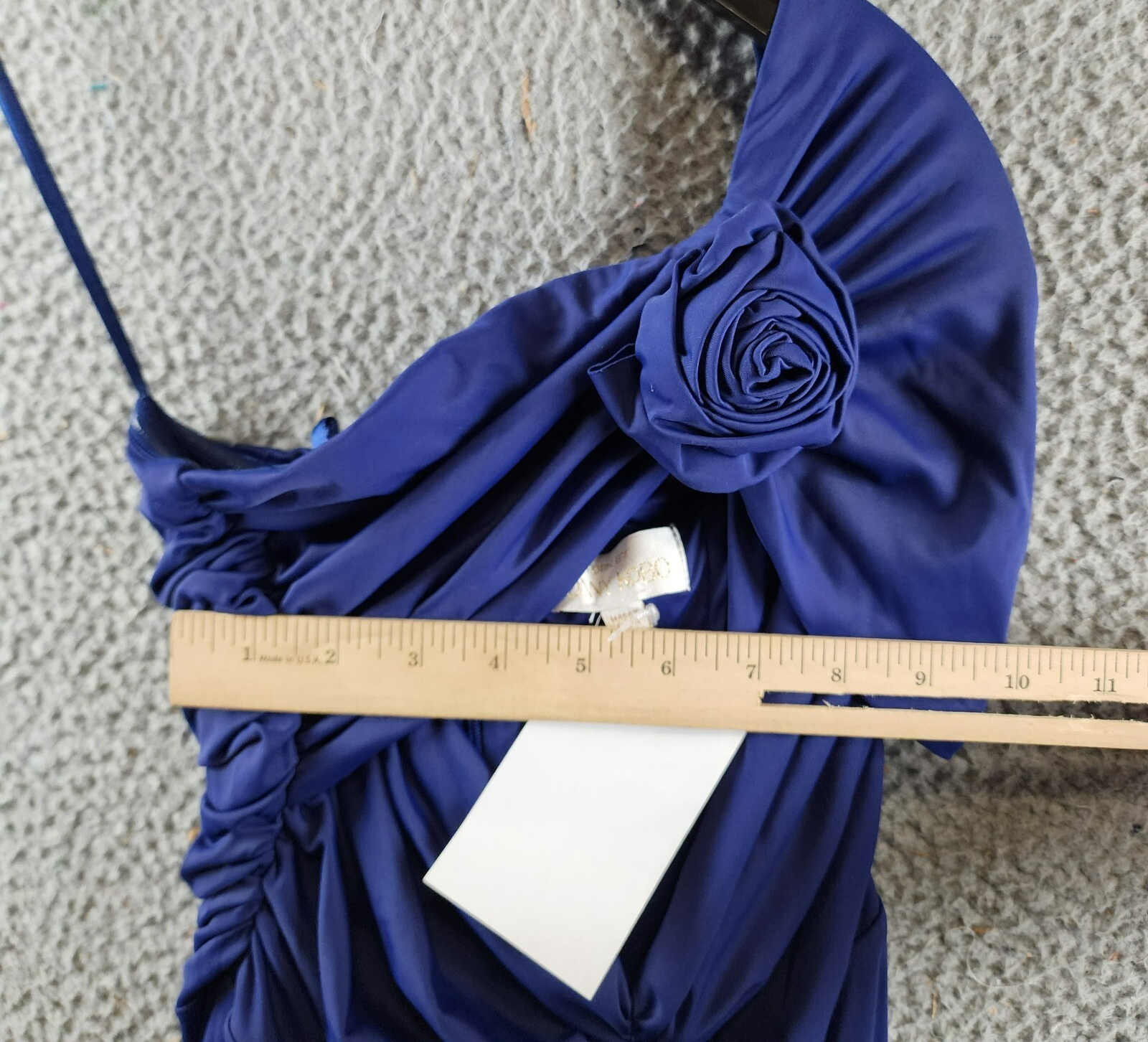 Torn by Ronny Kobo Selena Strapless Cutout Rosette Bodycon Dress Women's XS Navy - Picture 6 of 13