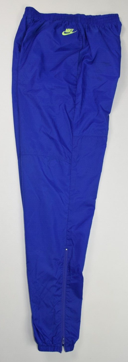 NIKE track PANTS blue neon yellow VINTAGE SIZE L large MEN
