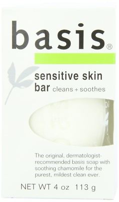Basis Sensitive Skin Bar, Cleans + Soothes, 4-Ounce Bar  12 PACK