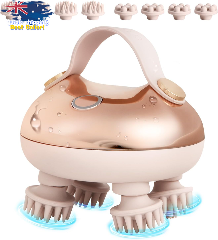 Electric Scalp Massager Hair Growth | Handheld Rechargeable | Waterproof 8 Claws