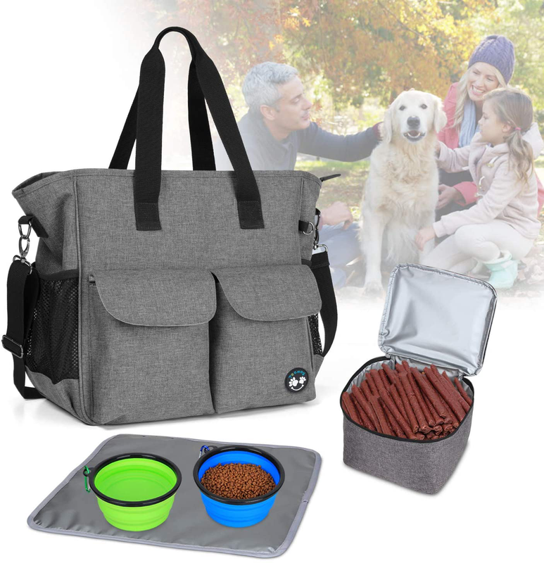 Teamoy Reisetasche Für Hundezubehör, Haustier Aufbewahrungstasche Futter, Snac