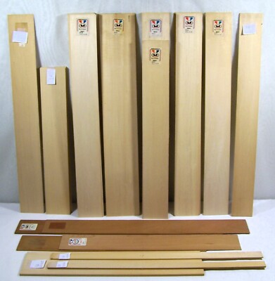 Midwest Products Micro-Cut Wood Sheet Basswood, Cherry, Mahogany 48 Pc Mixed Lot