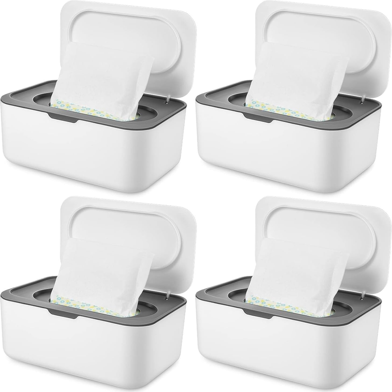 Easy Pull Wipe Holder Set of 4, Ideal for Bathrooms, Vanities, and Even Travel U