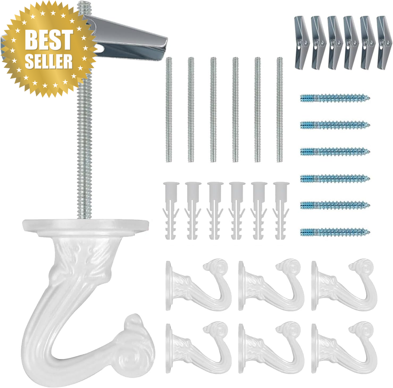 Ceiling Hooks for Hanging Plants Heavy Duty, Secure Metal Hooks for Indoor Outdo