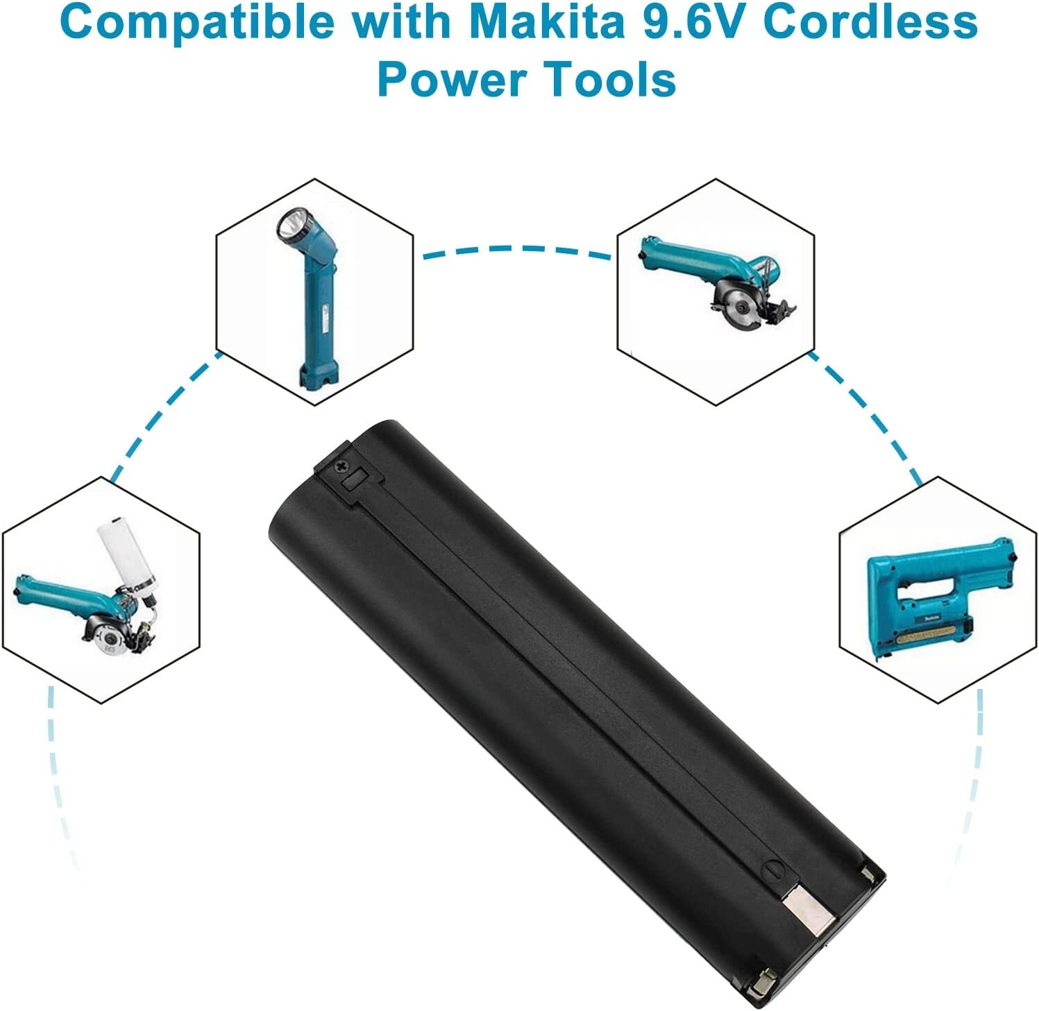 2 Packs for MAKITA 9.6 VOLT 3.6Ah Battery 9000 9001 632007-4 191681-2 9033 9102