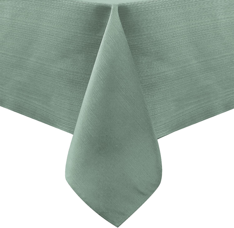 Jacquard Rectangle Tablecloth - Geometric Line Damask Table Covers Waterproof St