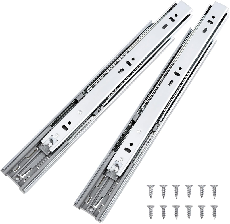 10 Pairs 22 Inch Soft Close Drawer Slides, Ball Bearing Full Extension Dresser Slides, Side Mount Heavy Duty Drawer Glides Runners