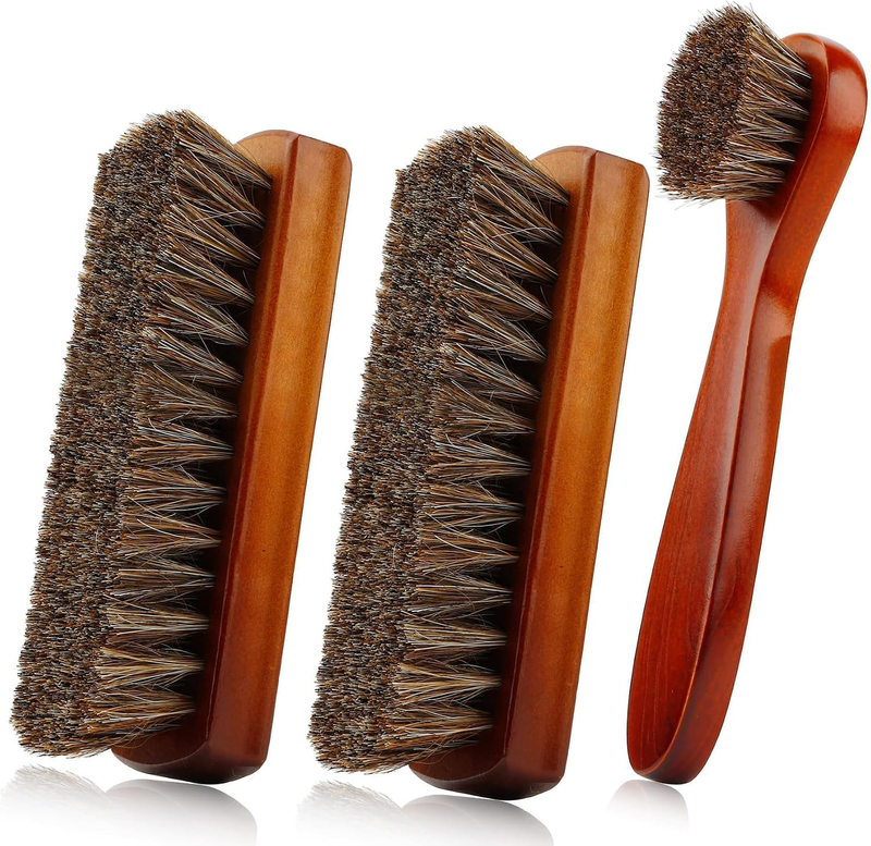 Shoe Brush Boot Brush Leather 3Pcs Shoe Brush Shoe Cleaning Brushboot Brush Hors