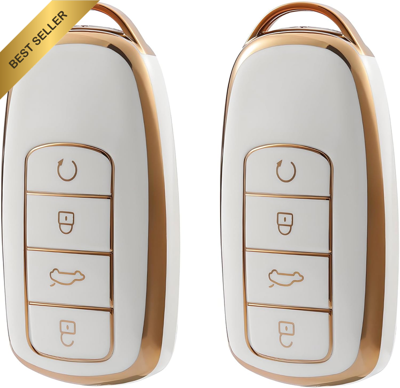2 Pcs Car Smart Key Fob Case, Soft TPU Remote Key Fob Cover, Car Key Fob Protect