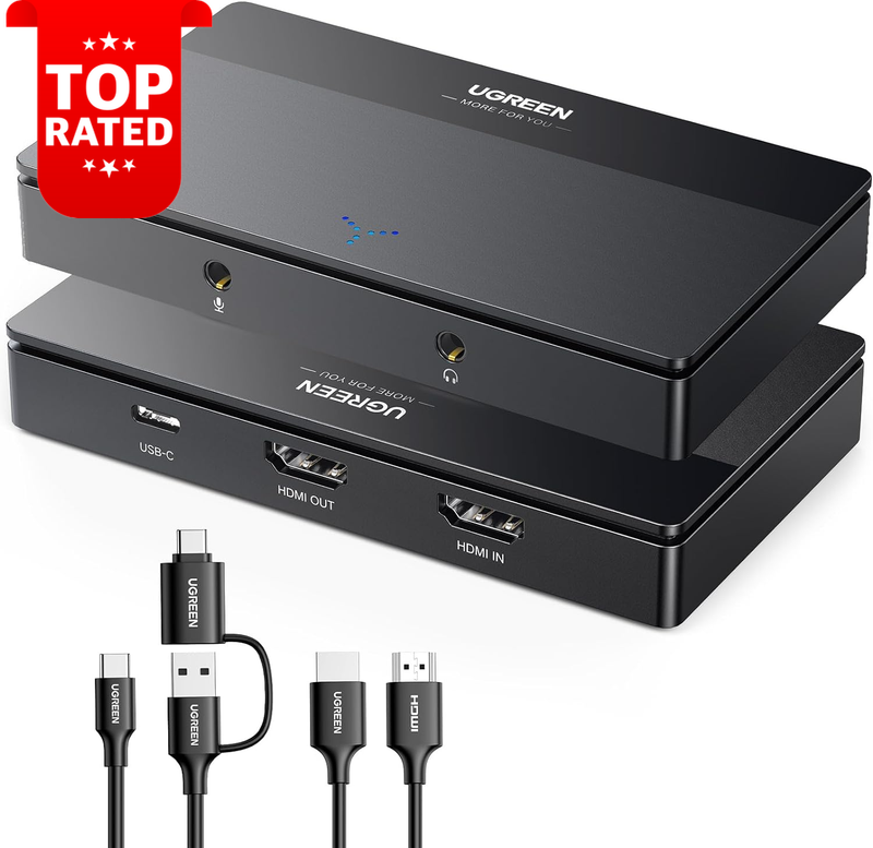 4K Video Capture Card HDMI USB C 1080P 60FPS Recording PS5 Xbox PC