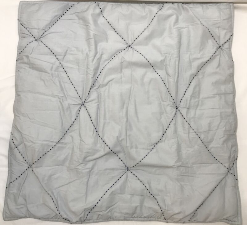 West Elm Blue Fin Diamond Stitch Cloud Euro Sham Ebay