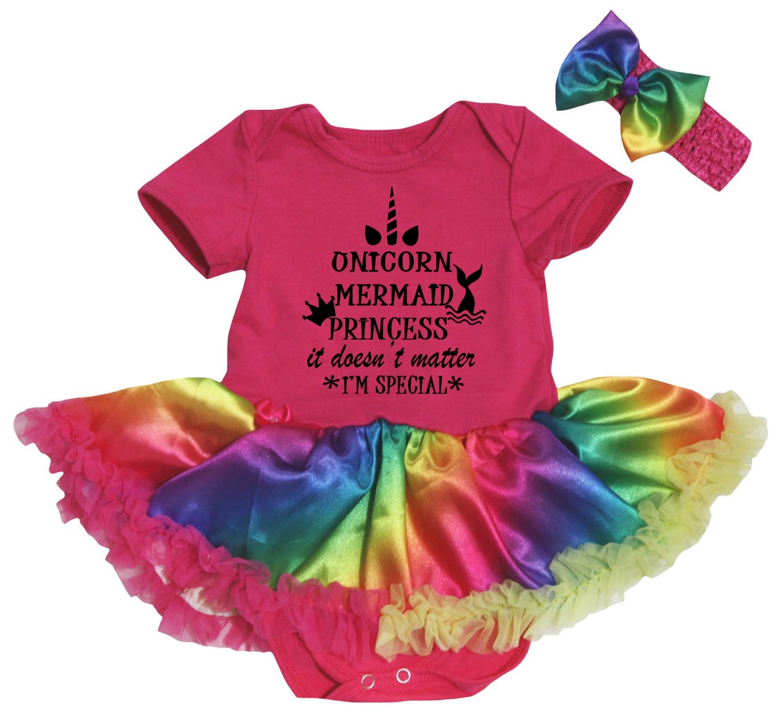 bright pink baby dress