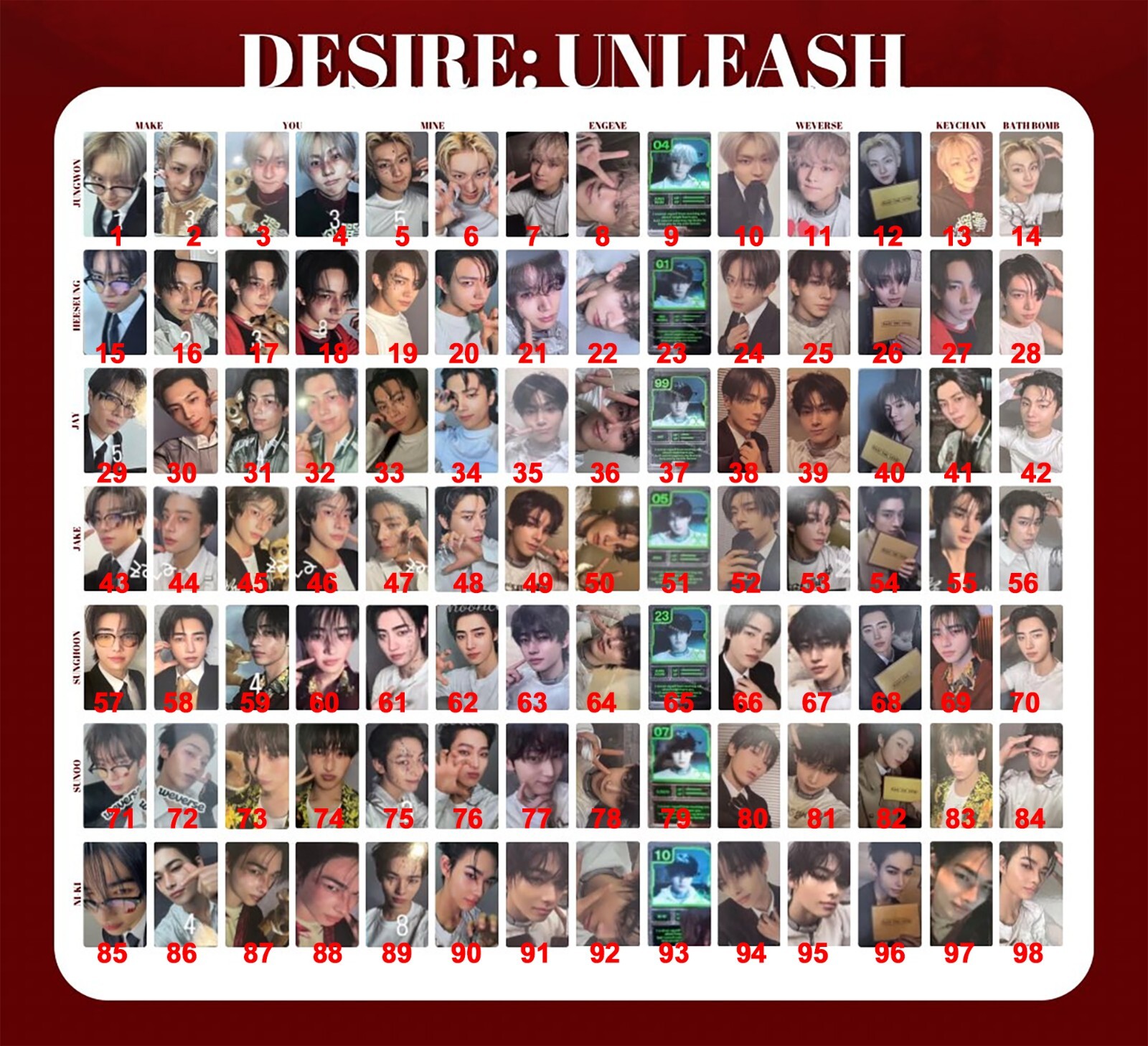 ENHYPEN DESIRE : UNLEASH Album book Engine Weverse Official