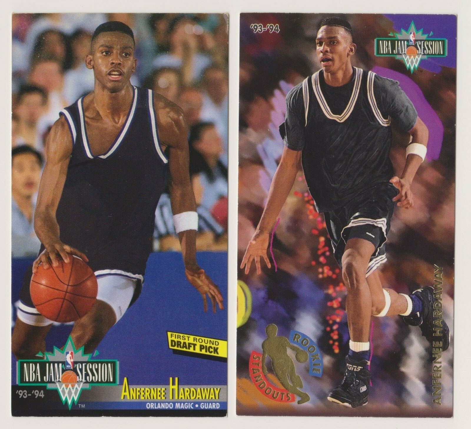1993-94 FLEER NBA JAM SESSION ANFERNEE HARDAWAY ROOKIE LOT 2 1993-94 FLEER NBA JAM SESSION ANFERNEE HARDAWAY ROOKIE LOT 2