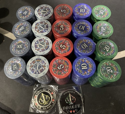 500 (Low Stake) Aztec ceramic poker chips | eBay