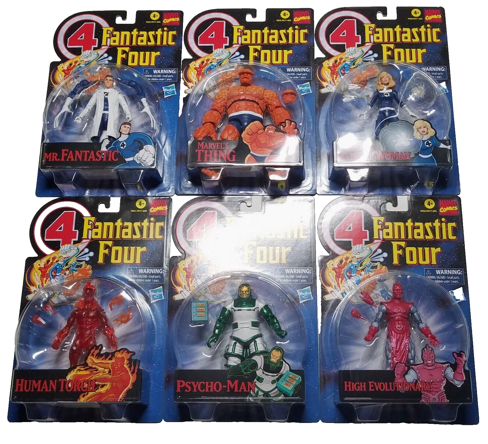 Marvel Legends Retro Fantastic Four Set/lot of 6 Hasbro Toys