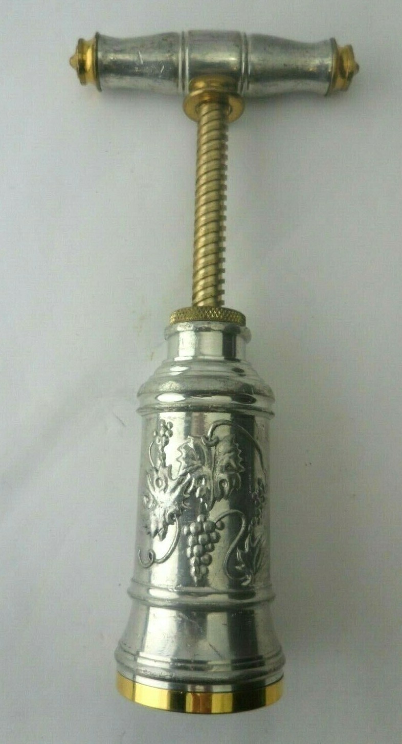 VINTAGE  HEAVY ITALIAN GUIDE SLIDES UP & DOWN WITH GRAPE VINE RAISED PATTERN