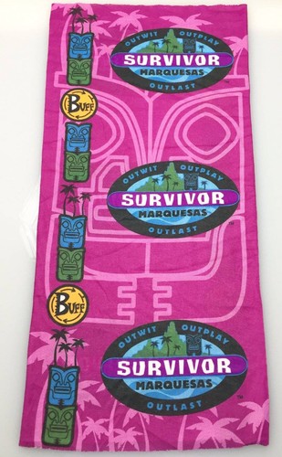 SURVIVOR BUFFS: Buff Set from Seasons 1 - 5 on Totem Display Stand - BRAND NEW