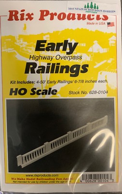 RIX 104 HO Early Highway Overpass Bridge RAILINGS MODELRRSUPPLY $5 Coupon Offer