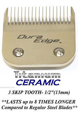 TITANIUM CERAMIC 3 SKIP BLADE*Fit Oster A6 A5,Andis AGC AG,Wahl KM5 KM10 Clipper