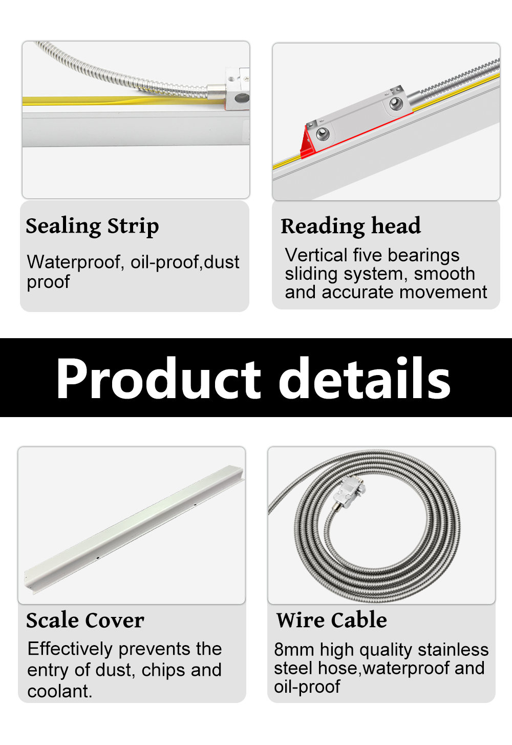 3 Axis DRO Digital Readot for Milling Machine with 3pcs Linear Glass Scale DRO