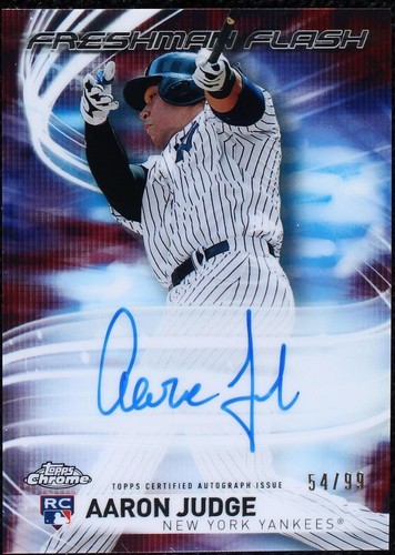 AARON JUDGE 2017 Topps Chrome PURPLE REFRACTOR AUTO #'d /250