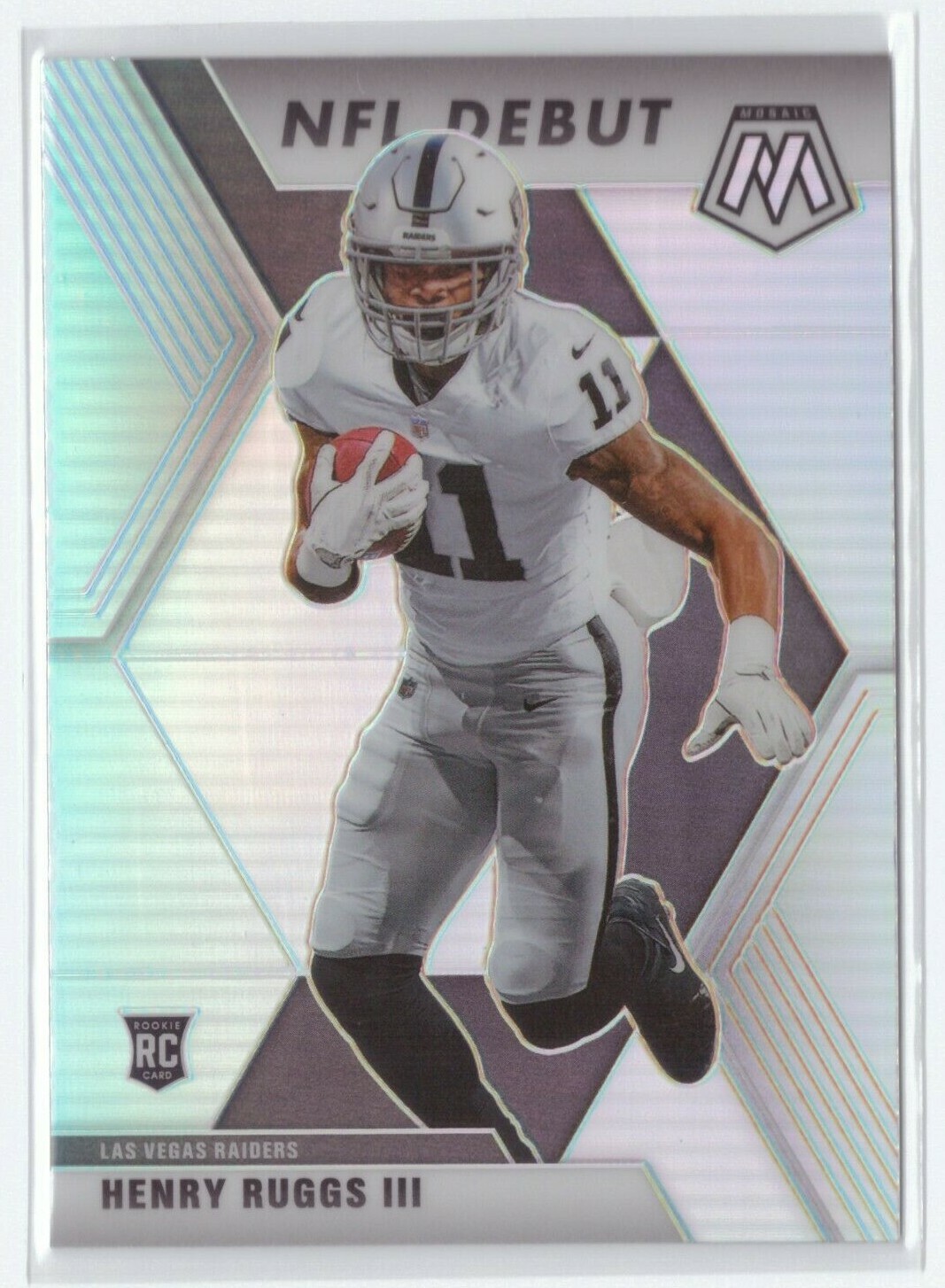 Raiders HENRY RUGGS 2020 Panini Mosaic HOLO SILVER PRIZM SP