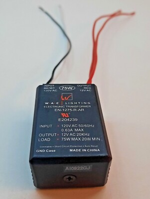 En 12100 R Ar Transformer WAC Lighting Electronic Transformer, 120V 12V En 12150 R Ar 11 thumbnail image