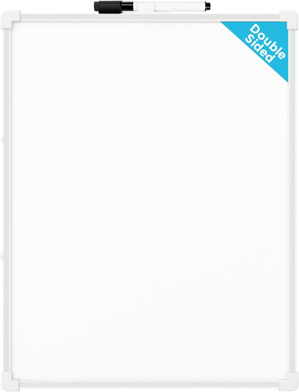 Maxgear Double-Sided Dry Erase Board for Wall, 14"X11" Hanging Whiteboard, Small