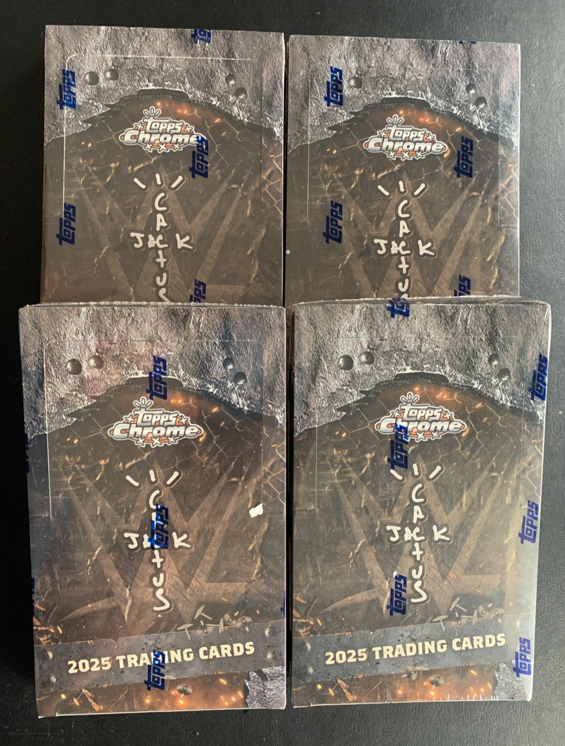 2025 Topps Chrome WWE X Cactus Jack Factory Sealed 20 Pack Hobby Box Lot Of 4