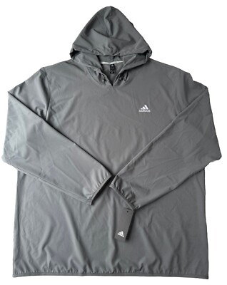 Adidas Golf Men's Woven Pullover Hooded Wind Rain Jacket ADVR0888 2XL Gray