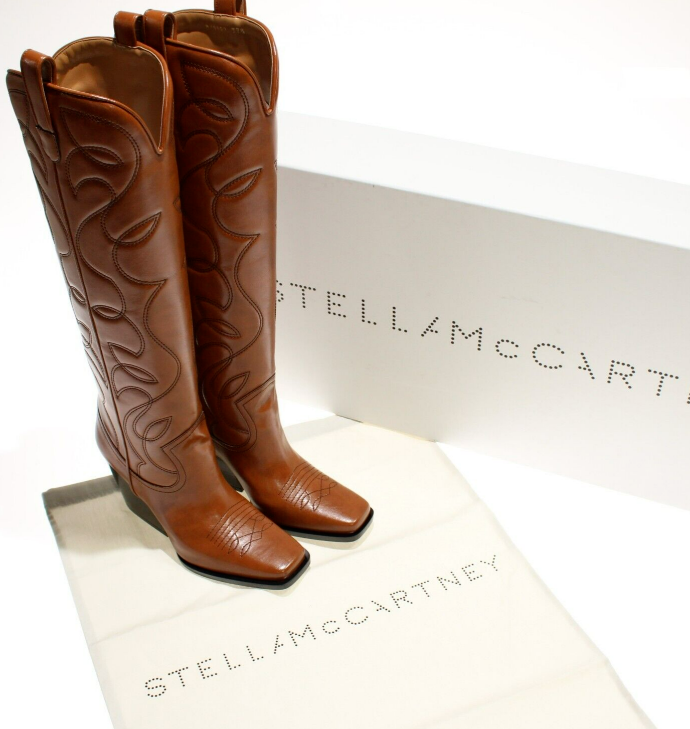 Stella McCartney NWB Cloudy Cowboy Boots Size 37.5 US 7.5