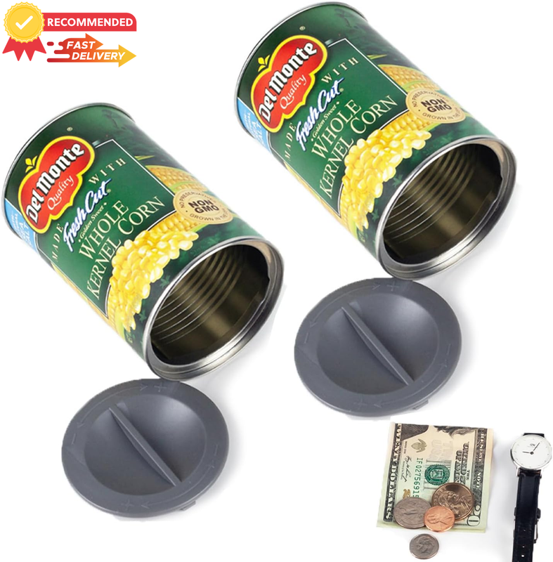 Hidden Safe Fake Can - Whole Kernel Corn Can Stash Diversion Safes 2 Pack